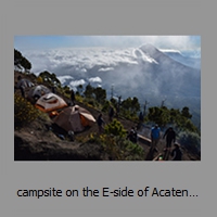 campsite on the E-side of Acatenango, 400m below summit